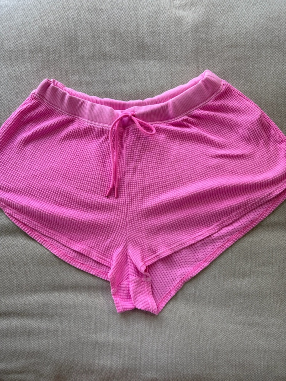 Offline by Aerie Pink Waffle Knit Lounge Shorts
